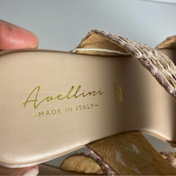 Avellini Wooven Double Straps Slides Sandals 8 - Picture 2 of 6